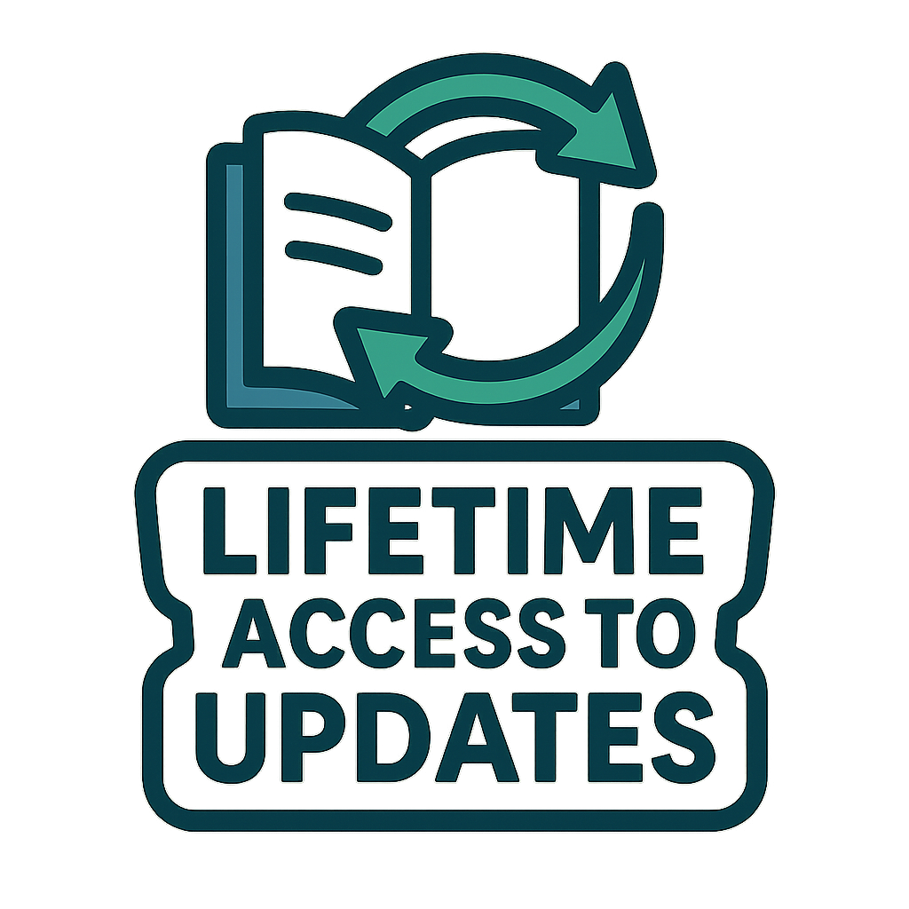 Document and refresh arrow icon symbolizing lifetime access to updates