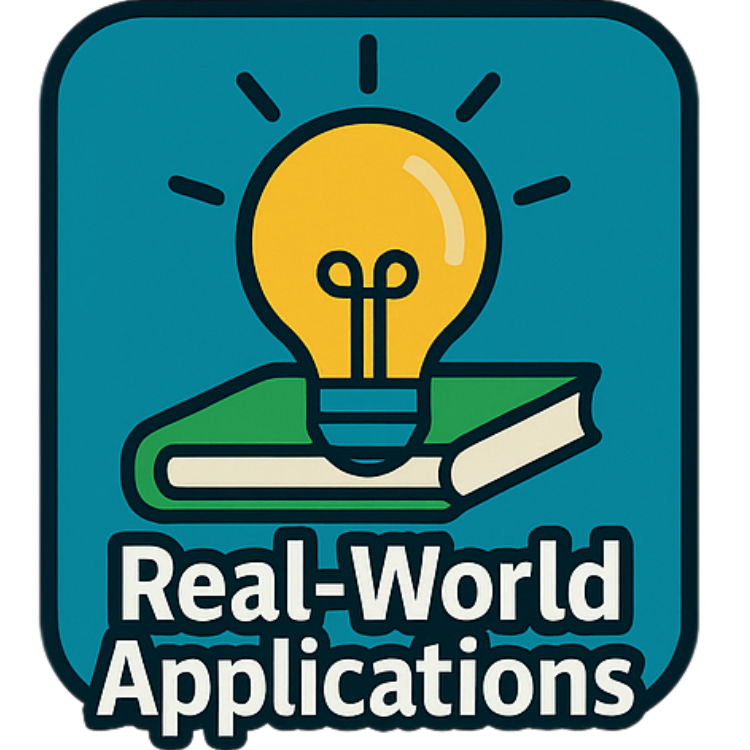 Lightbulb over a book representing practical, project-based learning tools