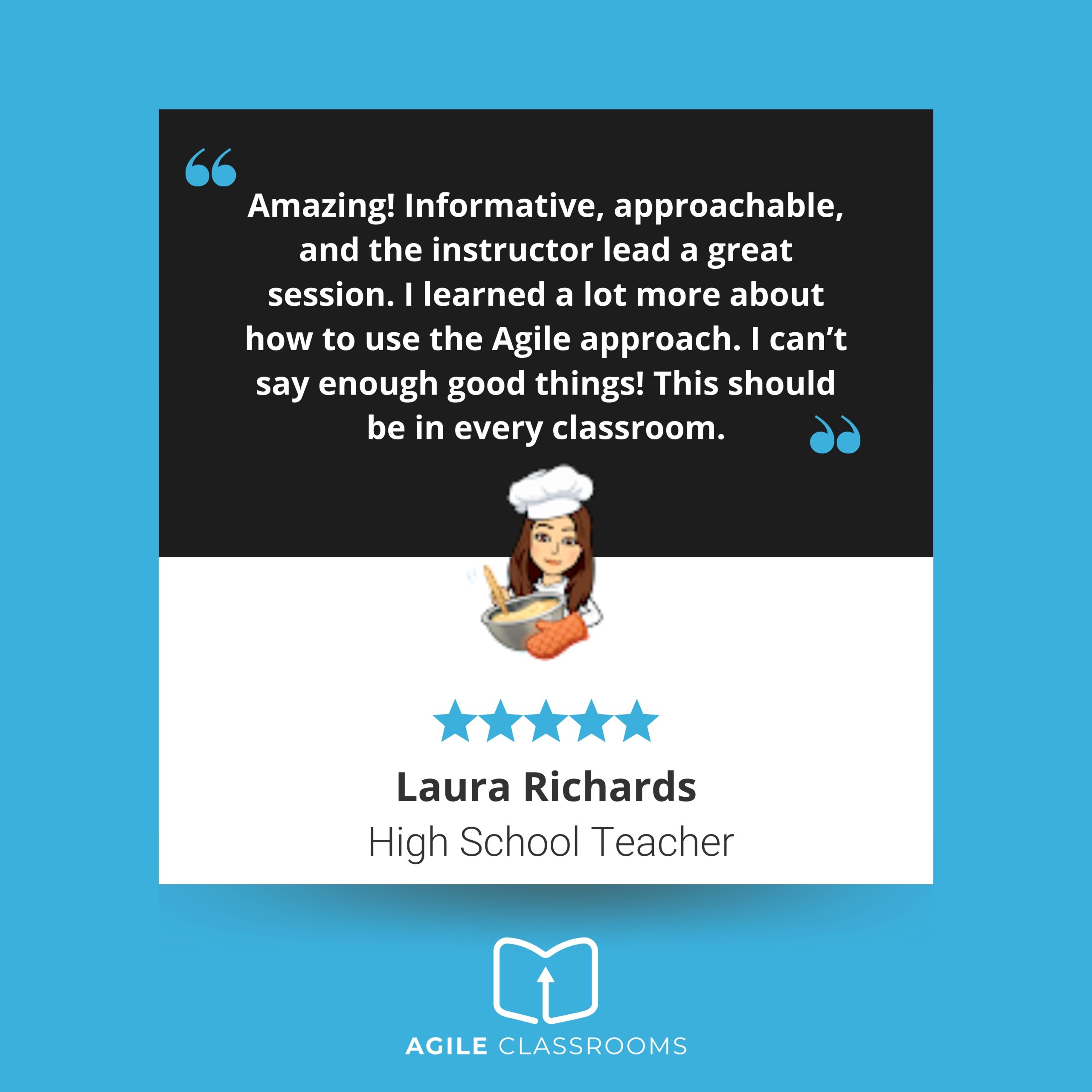 Educator testimonial 3 about the Agile Classrooms Certified Teacher course