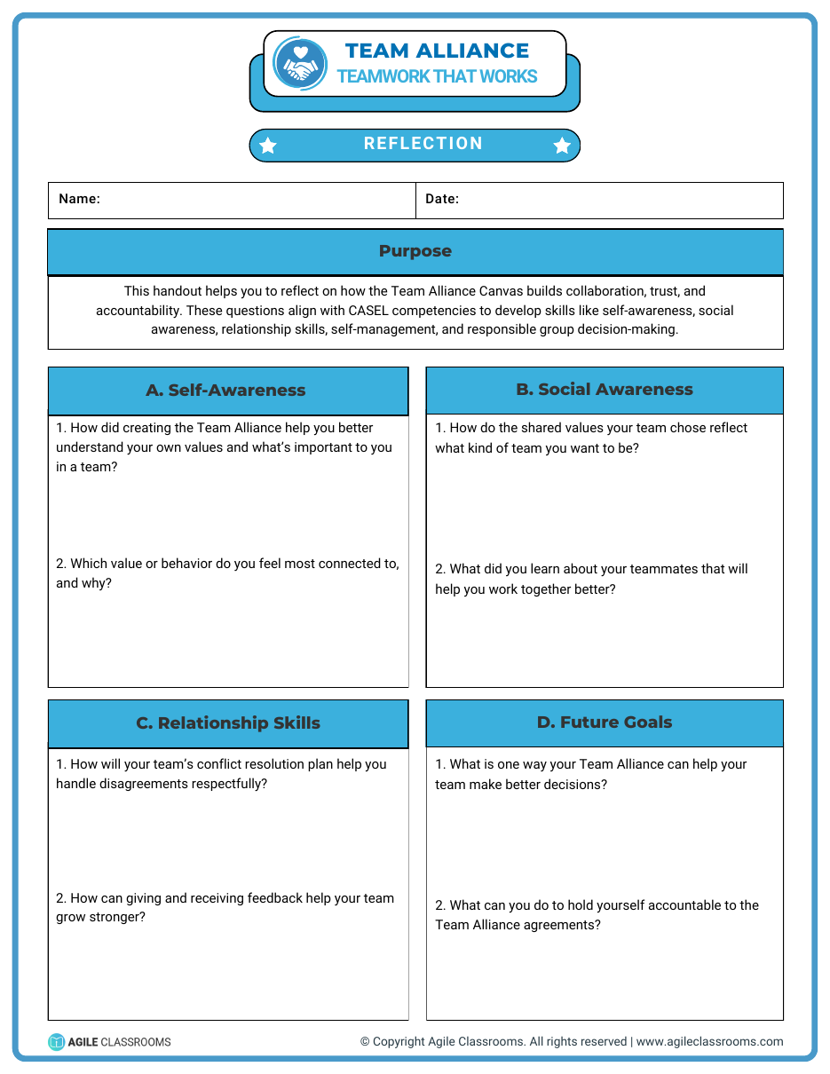 Values List handout page.