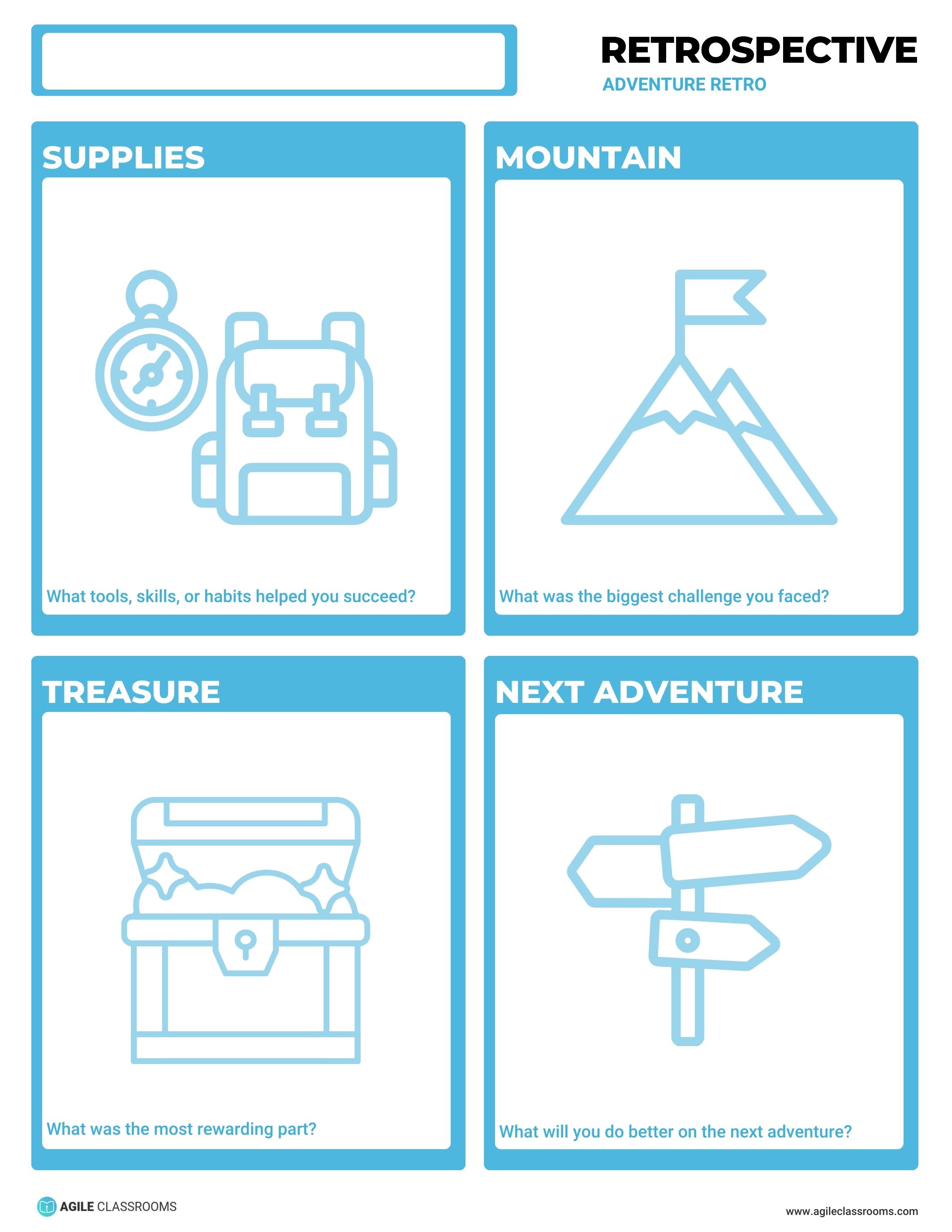 Adventure Retro retrospective template