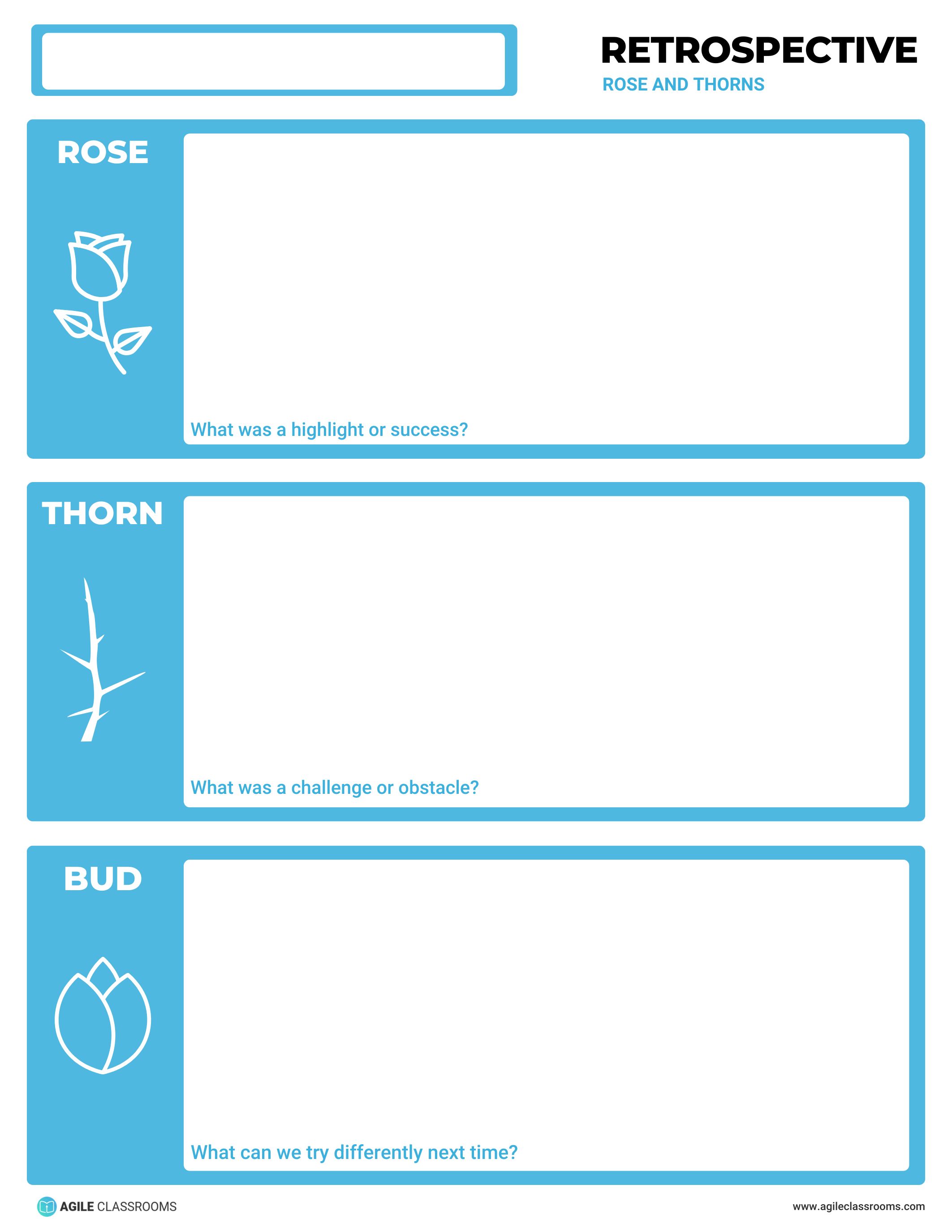 Rose Thorn Bud retrospective template