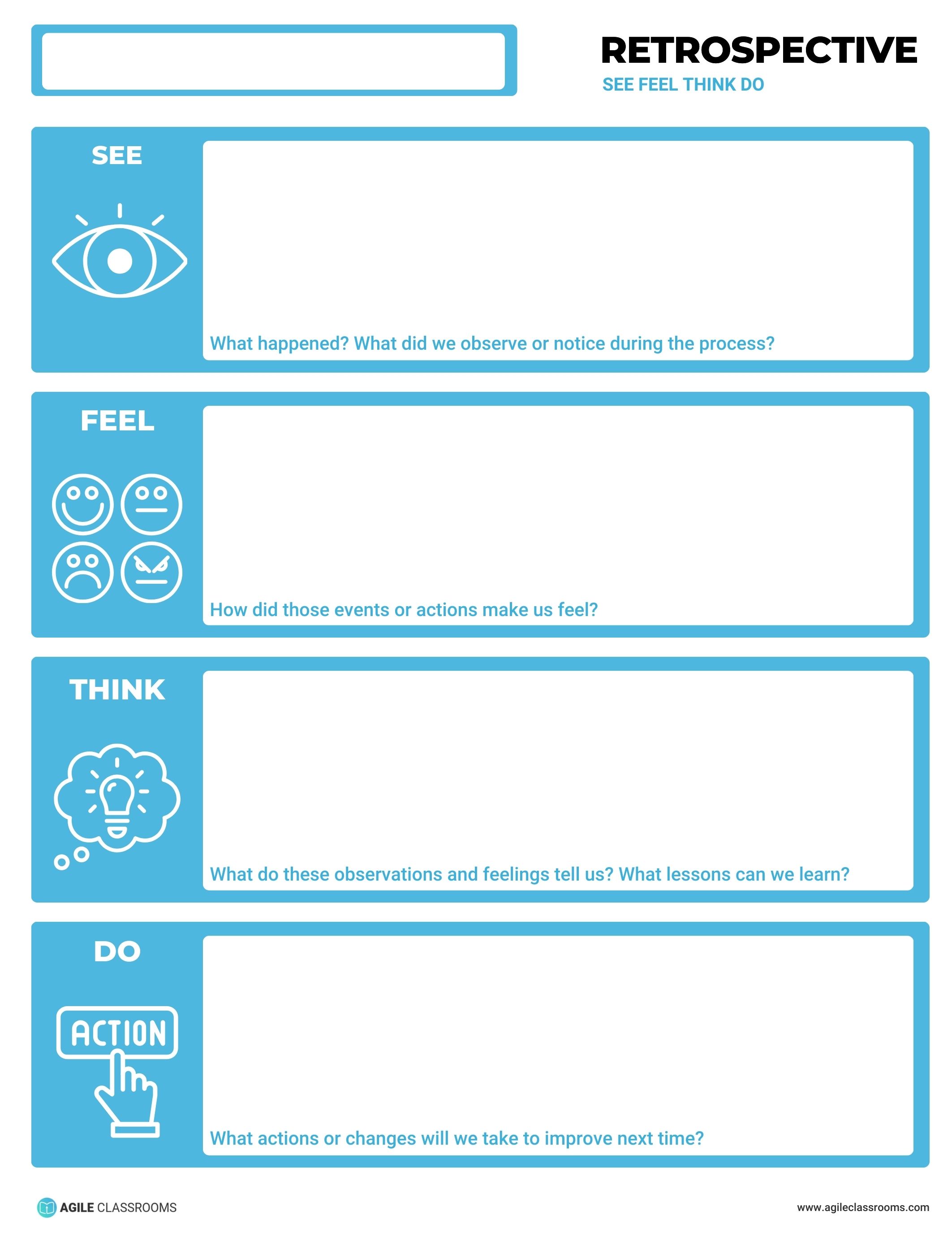 See Feel Think Do retrospective template